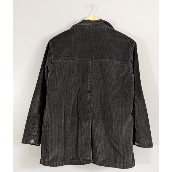 ❤️Liz Claiborne oversized black corduroy barn jacket chore coat size Small - Picture 4 of 11